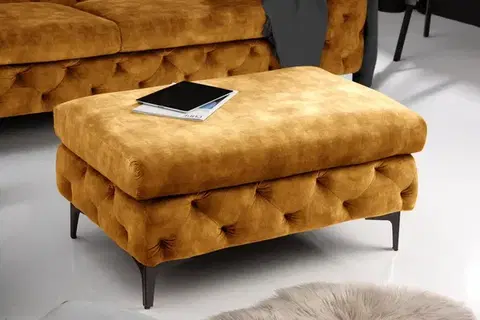 Taburety a podnožky Chesterfield taburet ZETHOS Dekorhome