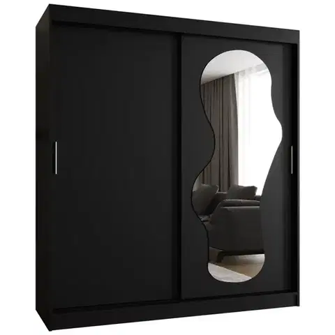 Šatníkové skrine Skriňa Ultra 180 čierna
