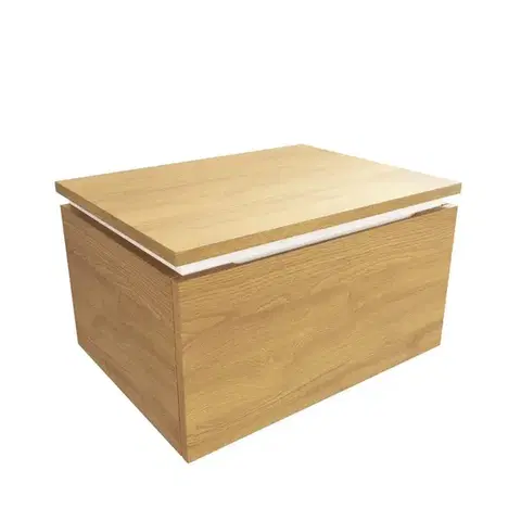 Kúpeľňový nábytok Kúpeľňová skrinka s krycou doskou SAT Feel 60x30x46 cm medový dub mat SATFEEL60DMDBEZ SATFEEL60DMDBEZ