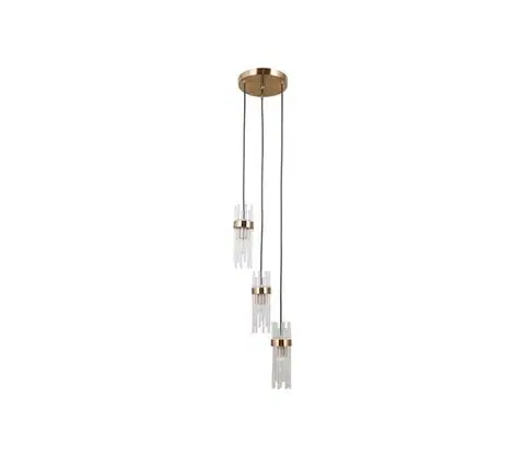 Svietidlá  PND-40760-3-HBR - Luster na lanku TARASO 3xE14/40W/230V zlatý PND-40760-3-HBR