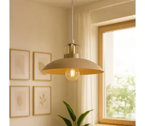 Svietidlá BRILAGI - LED Luster na lanku FLAMENGO 1xE27/60W/230V béžová BG72364
