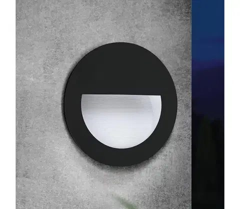 Svietidlá Eglo 99576 - LED Vonkajšie zápustné svietidlo ARACENA LED/2,5W/230V IP65 čierna 99576