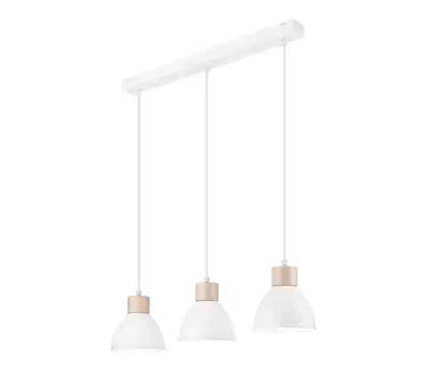 Svietidlá  Luster na lanku NICO 3xE27/60W/230V biela LM-3.143 white