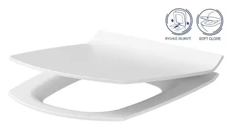 Záchody CERSANIT - WC sedátko CARINA SLIM DUROPLAST ANTIB. SC ECO jedno tlačidlo K98-0135