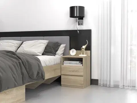 Nočné stolíky MELWIN M1 nočný stolík, dub sonoma