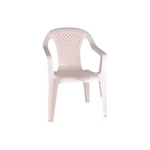 Detské stoly a stoličky Kinekus Stolička plastová BABY, biela, 52x38x38cm