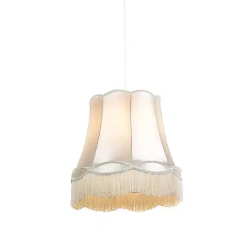 Závesné svietidlá Retro závesné svietidlo krémové 45 cm - Granny