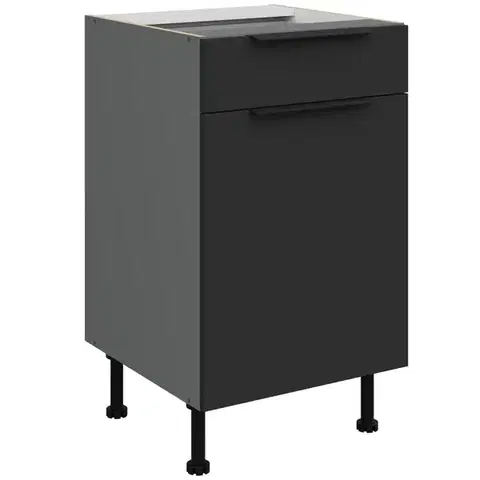 Kuchynské skrinky stojace Kuchynská skrinka Aria-Bl/Ant Anti Fingerprint 50d 1f 1s Bb