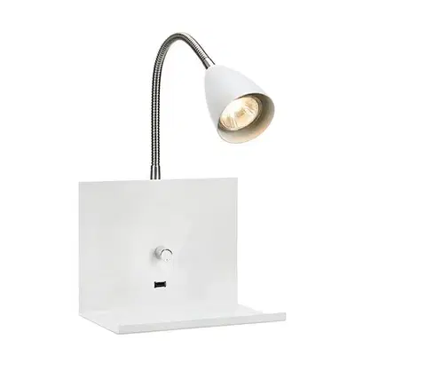 Svietidlá Markslöjd 107140 - Stmievateľné nástenné svietidlo s USB LOGI 1xGU10/7W/230V 107140