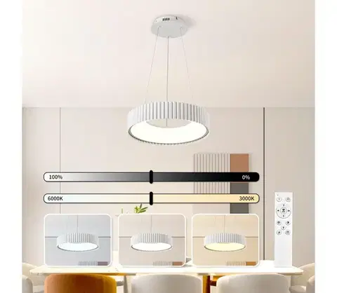 Svietidlá BRILAGI - stmievateľný LED luster FALCON MODERN LED/30W/230V pr. 40 cm biela + diaľkový ovládač BRI967