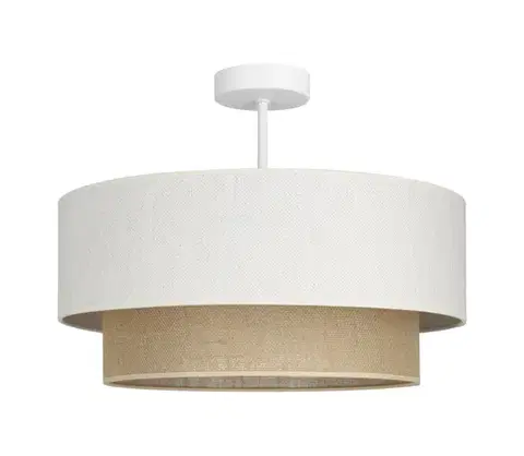 Svietidlá  Prisadený luster NATIA 1xE27/60W/230V pr. 45 cm biela/hnedá H0242