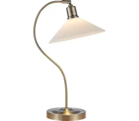Lampy Markslöjd 108863 - Stolná lampa VELA 1xE27/40W/230V mosadz/biela 108863