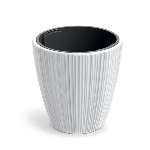 Kvetináče a truhlíky DBOR350-S449 plastový kvetináč 34,9 cm biela