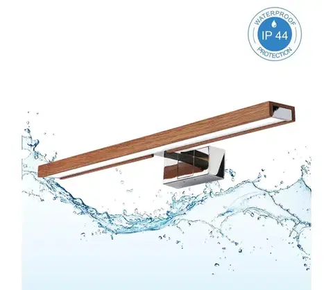 Svietidlá BRILAGI-LED Kúpeľňové osvetlenie na zrkadlo 3 v 1 WOODY MIRROR LED/12W/230V IP44 chróm/dub/čerešňa 8590828018209