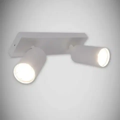 Moderné lampy do obývačky Stropné bodové svietidlo Manam GU10 2L biely 03760 K2