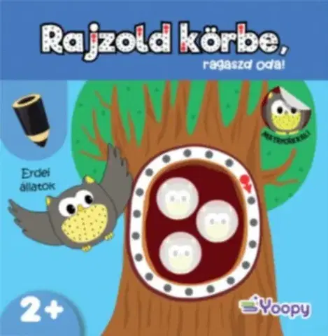 Nalepovačky, vystrihovačky, skladačky Rajzold körbe, ragaszd oda! - Erdei állatok