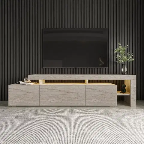 TV stolíky TV stolík BELIZ s LED osvetlením Asirgroup