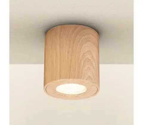 Svietidlá BRILAGI -Kúpeľňové bodové svietidlo MIA 1xGU10/30W/230V 84x80 mm dekor duba IP44 WD300-WOOD-IP44-OEM