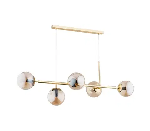 Svietidlá  Luster na lanku DANSA 5xE14/10W/230V zlatá 63019