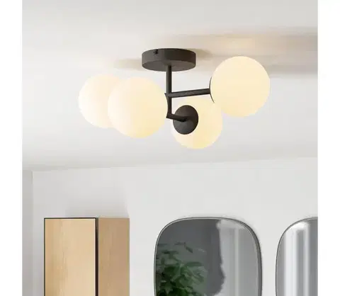 Svietidlá Eglo 902094 - LED kúpeľňový prisadený luster CASTROVIDO 4xG9/4,2W/230V IP44 čierny 902094