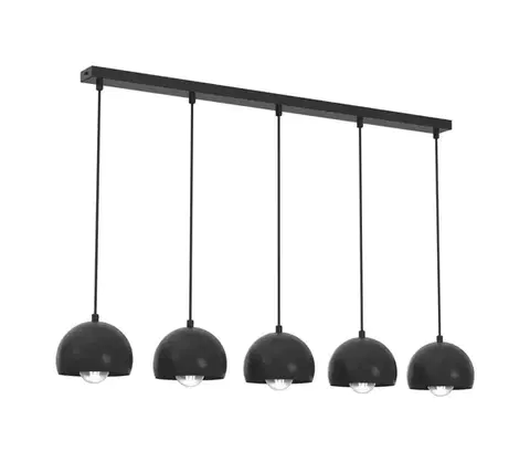 Svietidlá  Závesný luster SOOL 5xE27/15W/230V čierny 1243