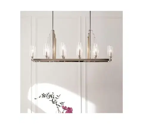 Svietidlá Elstead Quintiesse QN-KIMROSE10-PN - Luster na tyči KIMROSE 10xE14/40W/230V lesklý chróm QN-KIMROSE10-PN