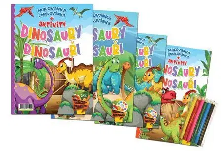 Nalepovačky, vystrihovačky, skladačky Dinosaury/Dinosauři - Maľovanka+aktivity (2.vydanie) - komplet