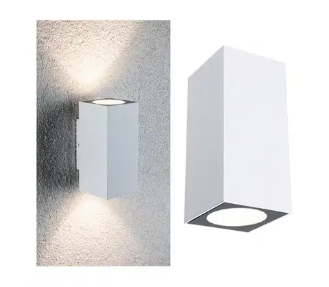 Svietidlá Paulmann 94330 - 2xLED/2,8W IP44 Vonkajšie nástenné svietidlo FLAME 230V biela 94330