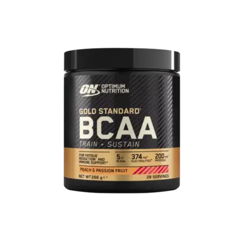 BCAA Optimum Nutrition Gold Standard BCAA Train Sustain broskyňa marakuja