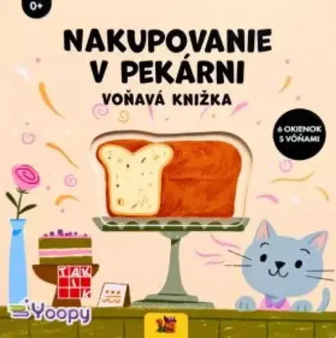 Leporelá, krabičky, puzzle knihy Nakupovanie v pekárni - voňavá knižka