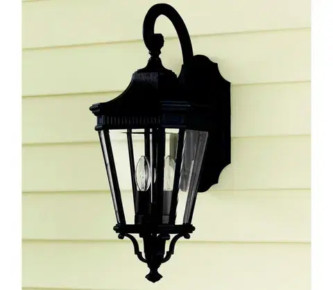 Svietidlá Elstead Feiss - Vonkajšie nástenné svietidlo COTSWOLD LANE 2xE14/60W/230V IP44 čierna FE-COTSLN2-M-BK