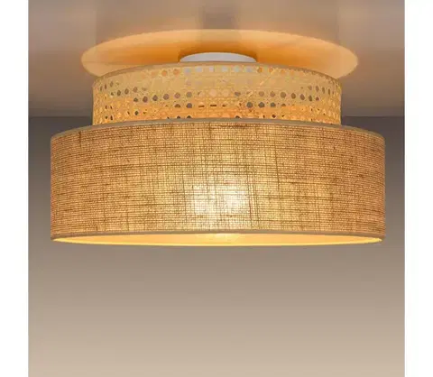 Svietidlá  Stropné svietidlo BOHO 1xE27/60W/230V pr. 40 cm ratan 0125
