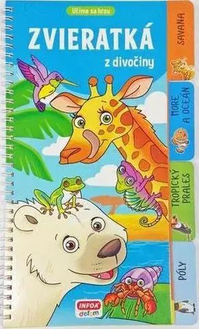Leporelá, krabičky, puzzle knihy Učíme sa hrou - Zvieratká z divočiny