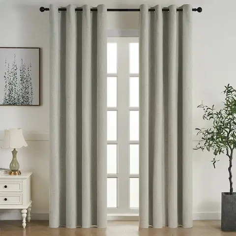 Závesy 4Home Zatemňovací záves Monaco sivá, 150 x 250 cm
