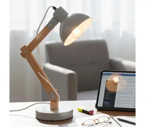 Lampy Brilagi - Stolná lampa FOCUS 1xE27/40W/230V šedá 21503-BRI