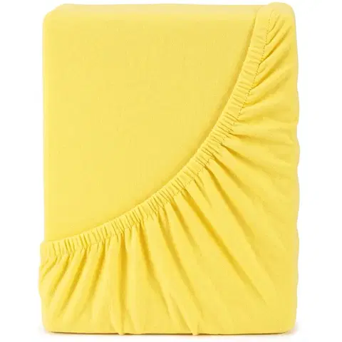 Plachty 4Home jersey prestieradlo žltá, 180 x 200 cm