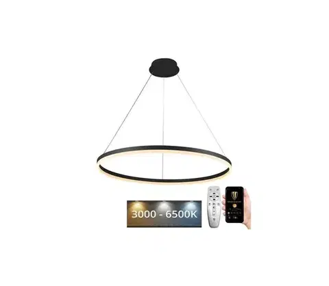 Svietidlá  LED Stmievateľný luster na lanku LED/55W/230V 3000-6500K + diaľkové ovládanie J4309/B