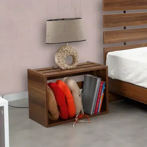 Nočné stolíky Nočný stolík Fuga - Walnut
