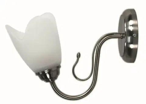 Nástenné svetlá Nástenná lampa saténový nikel nástenná lampa Niva