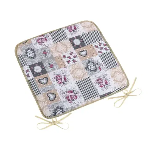 Záhradné slnečníky a doplnky Bellatex Sedák DITA hladký Patchwork love, 40 x 40 cm