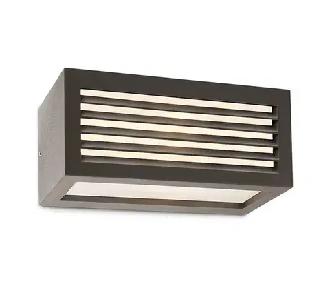 Svietidlá Redo 9898 - Vonkajšie nástenné svietidlo BRICK 1xE27/23W/230V IP54 šedá 9898