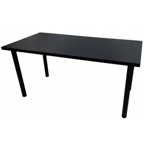 Kancelárske stoly Písací Stôl Low Čierna 160x80x3,6 Model 0