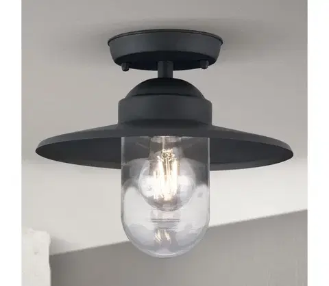 Záhradné lampy Orion AL 11-1317 - Vonkajšie prisadené svietidlo EDWARD 1xE27/60W/230V IP44 antracit AL 11-1317 anthrazit