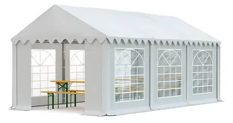 Záhradné párty stany Záhradný párty stan 4x6m biela KLASIK