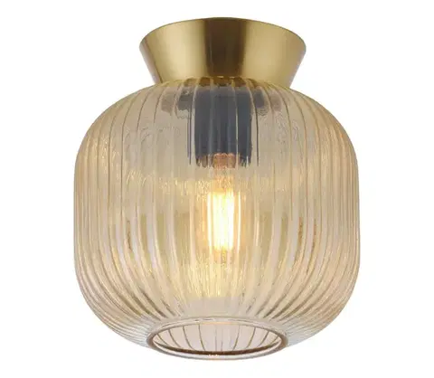 Svietidlá Schöner Wohnen 13574-27 - stropné svietidlo NAMI, 1×E27/25 W/230 V, priemer 20 cm, zlatá/béžová 13574-27