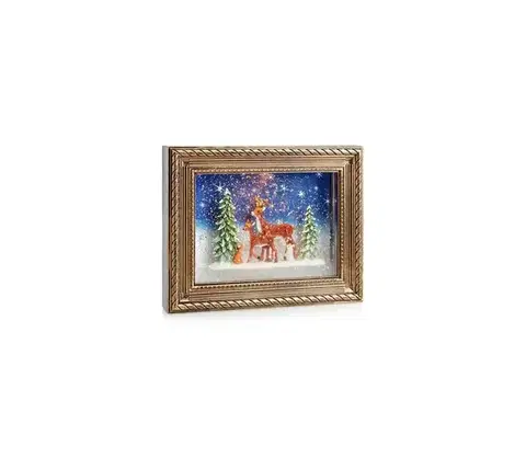 Vianočné dekorácie Markslöjd 705555 - LED Vianočná dekorácia REINHARD LED/0,06W/4xAA/teplá biela bronz 705555