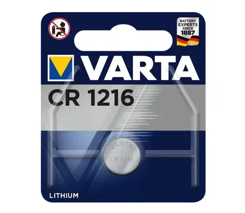 Predlžovacie káble Varta 6216 - 1 ks Lithiová batéria CR1216 3V 6216101401