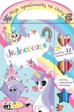 Nalepovačky, vystrihovačky, skladačky Moje vymaľovanky na cesty - Jednorožce