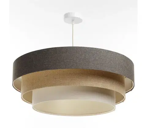 Svietidlá  Luster na lanku BOHO TRINITI 1xE27/60W/230V šedá/béžová/krémová 050-107-60