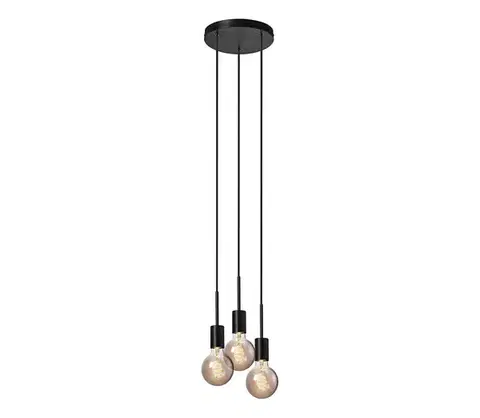 Svietidlá Nordlux - závesné svietidlo na lane PACO 3×E27/25W/230V čierne 2112063003
